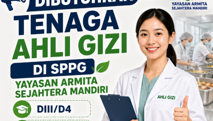Dibuka Lowongan Tenaga Ahli Gizi di Air Gegas, Gaji Rp5 Juta per Bulan