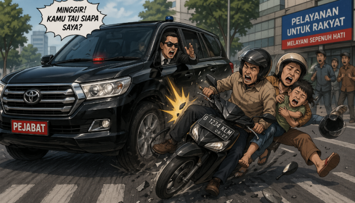 Usai Senggol Pengendara Motor,  Oknum Pejabat Basel Diduga Lepas Tanggungjawab