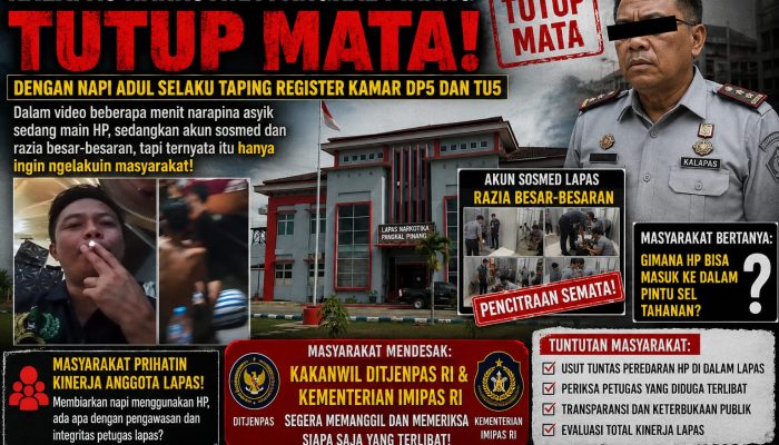 KALAPAS Narkotika Pangkalpinang Disorot, Video Napi Main HP dalam Sel Viral