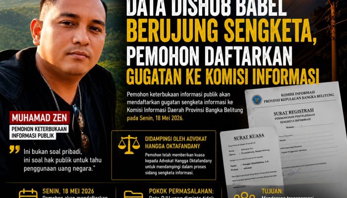 Data PJU Dishub Babel Berujung Sengketa, Pemohon Daftarkan Gugatan Ke Komisi Informasi
