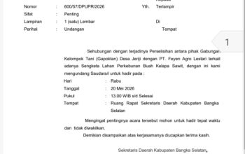 Warga Jeriji dan PT FAL Dijadwalkan Mediasi di Kantor Bupati Basel