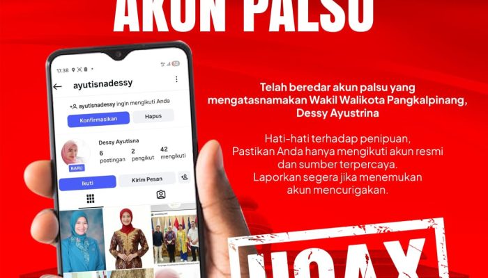 Waspada Penipuan, Diskominfo Pangkalpinang Ingatkan Masyarakat Soal Akun Palsu Wakil Wali Kota