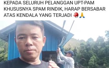 Pelanggan UPT-PAM KECEWA, Hingga Kini Air Belum Mengalir