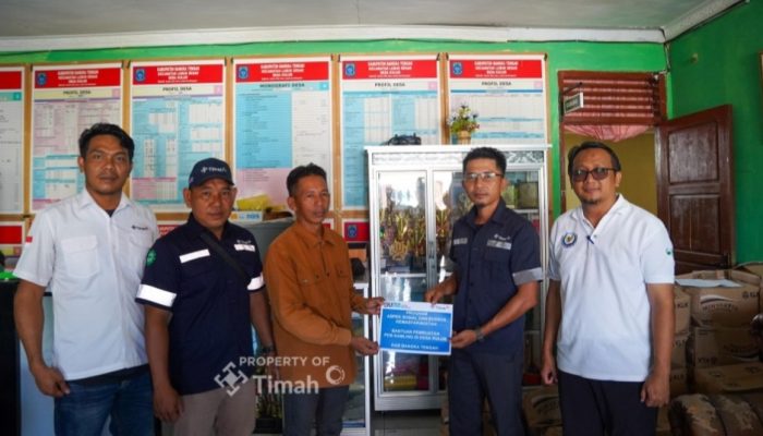 PT TIMAH Bantu Pembangunan Pos Kamling di Desa Kulur, Perkuat Keamanan dan Kebersamaan Warga