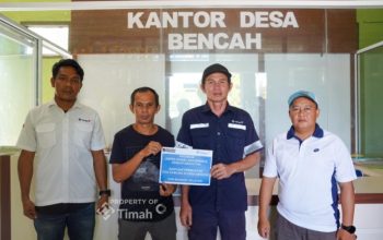 Dukung Keamanan Warga, PT TIMAH Bantu Bangun Pos Kamling di Desa Bencah