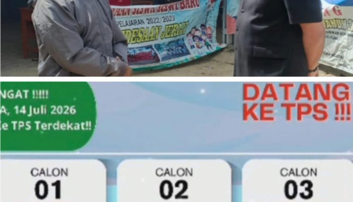 Anggota komisi l DPRD Bangka Selatan Dapil I kecamatan Toboali Ali Muzakir Ikut Hadir di Pilkades Desa Jeriji