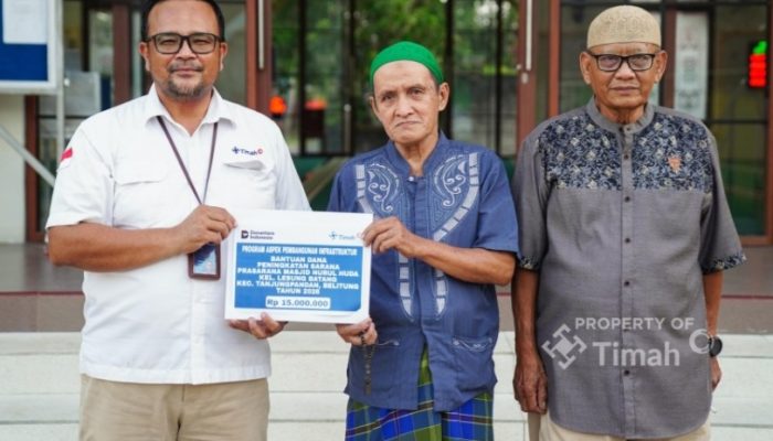 PT TIMAH Bantu Pengembangan Masjid Nurul Huda di Belitung