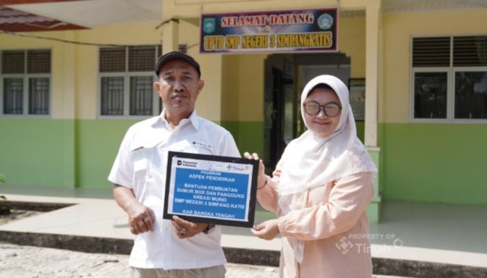 PT TIMAH Bangun Sumur Bor, Akhiri Krisis Air Bersih yang Dialami SMPN 3 Simpang Katis