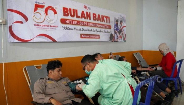 Sebanyak 138 Kantong Darah Terkumpul dalam Bulan Bakti HUT ke-50 PT TIMAH