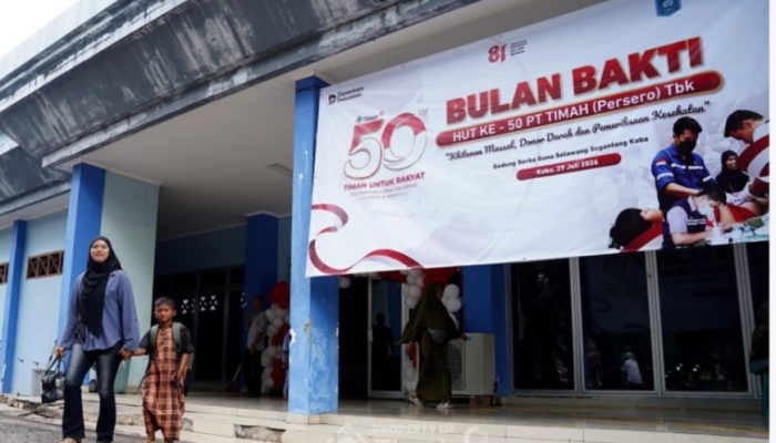 HUT ke-50 PT TIMAH: Warga Bangka Tengah Antusias Cek Kesehatan Gratis, Khitanan Massal hingga Donor Darah